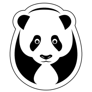 Big Panda Sticker (Black)